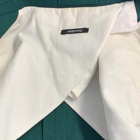 CALVIN KLEIN 205W39NYC 36 Green Wool Twill Double Breasted Peak Lapel Sport Coat - Picture 10 of 10